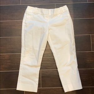 The Limited White Cassidy Fit Capri Dress Pants